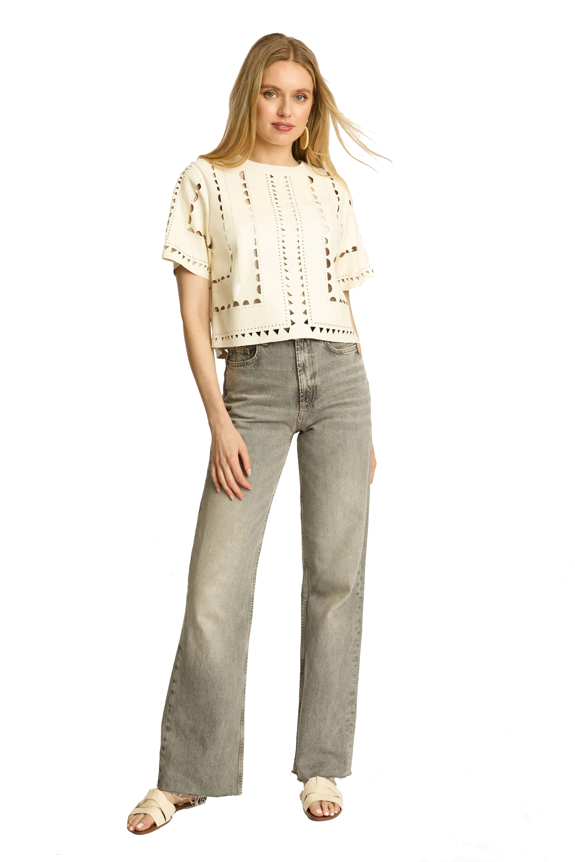 ANISA VEGAN LEATHER TOP - Sassanova