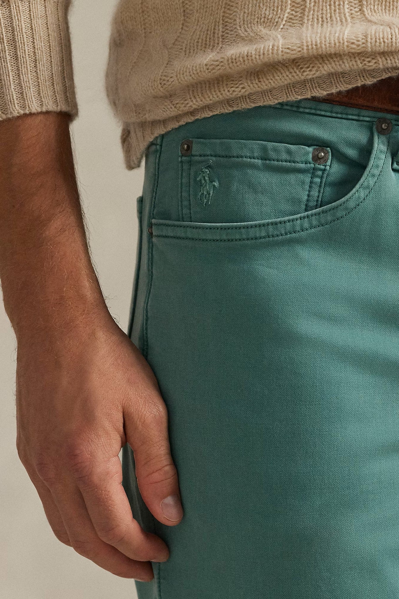 SULLIVAN SLIM KNIT 5 POCKET PANT - Pants - Novaman
