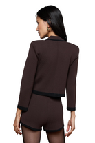 JANU CONTRAST TRIM KNIT JACKET - Sassanova