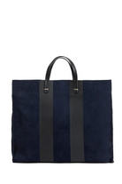 SIMPLE SUEDE TOTE W/RACING STRIPES - Handbags - Sassanova