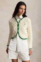 COTTON CREW NECK CARDIGAN - Sweaters - Sassanova