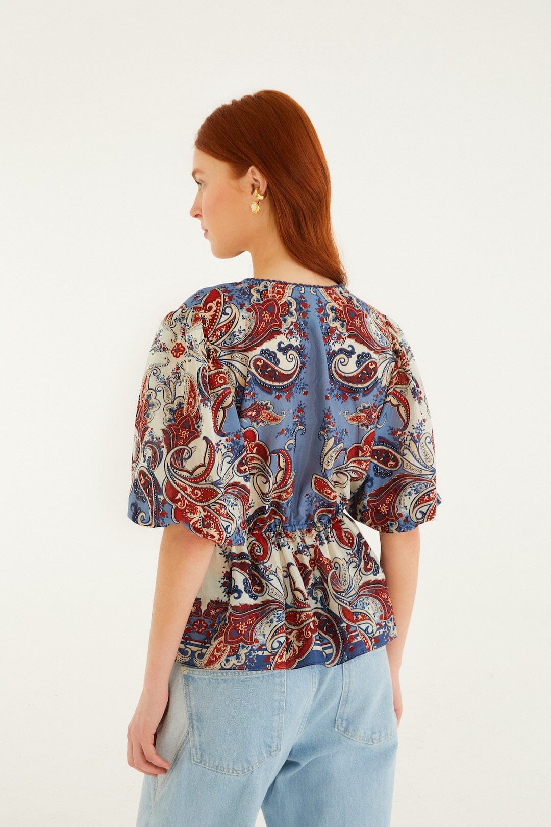 PAISLEY SCARF BLOUSE - Blouses - Sassanova