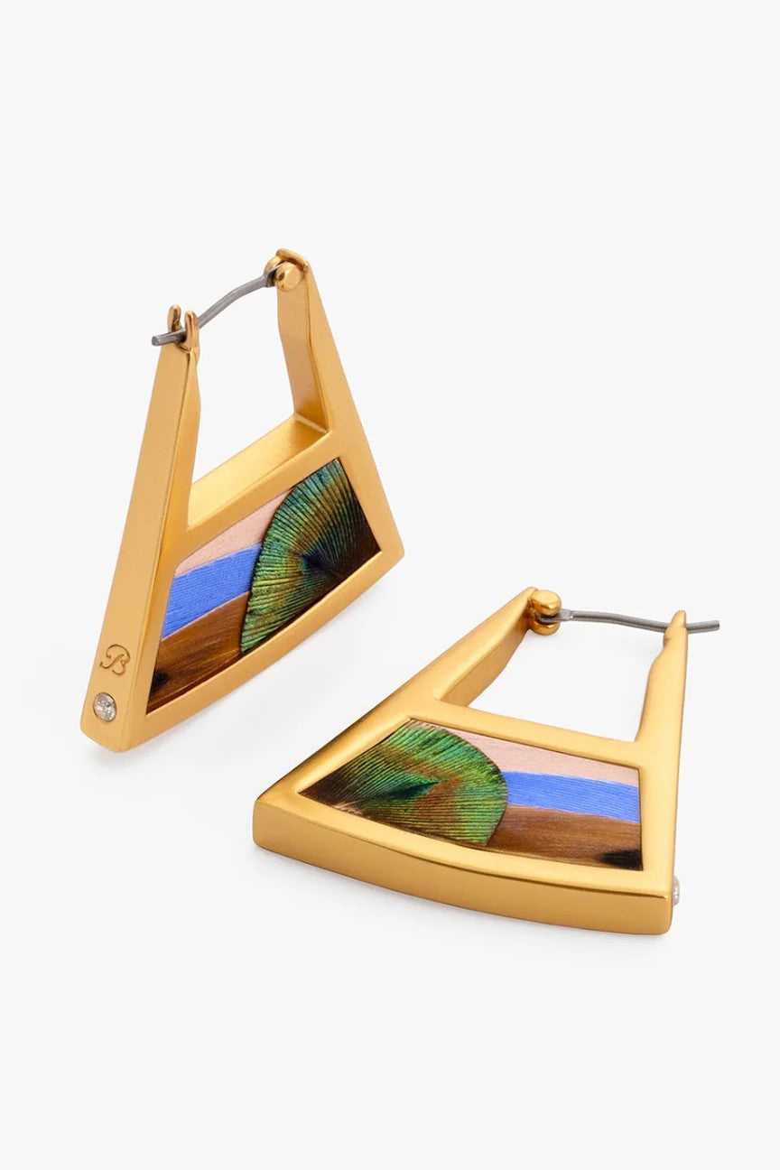 RACHEL TRIANGLE HOOP EARRING - Earrings - Sassanova