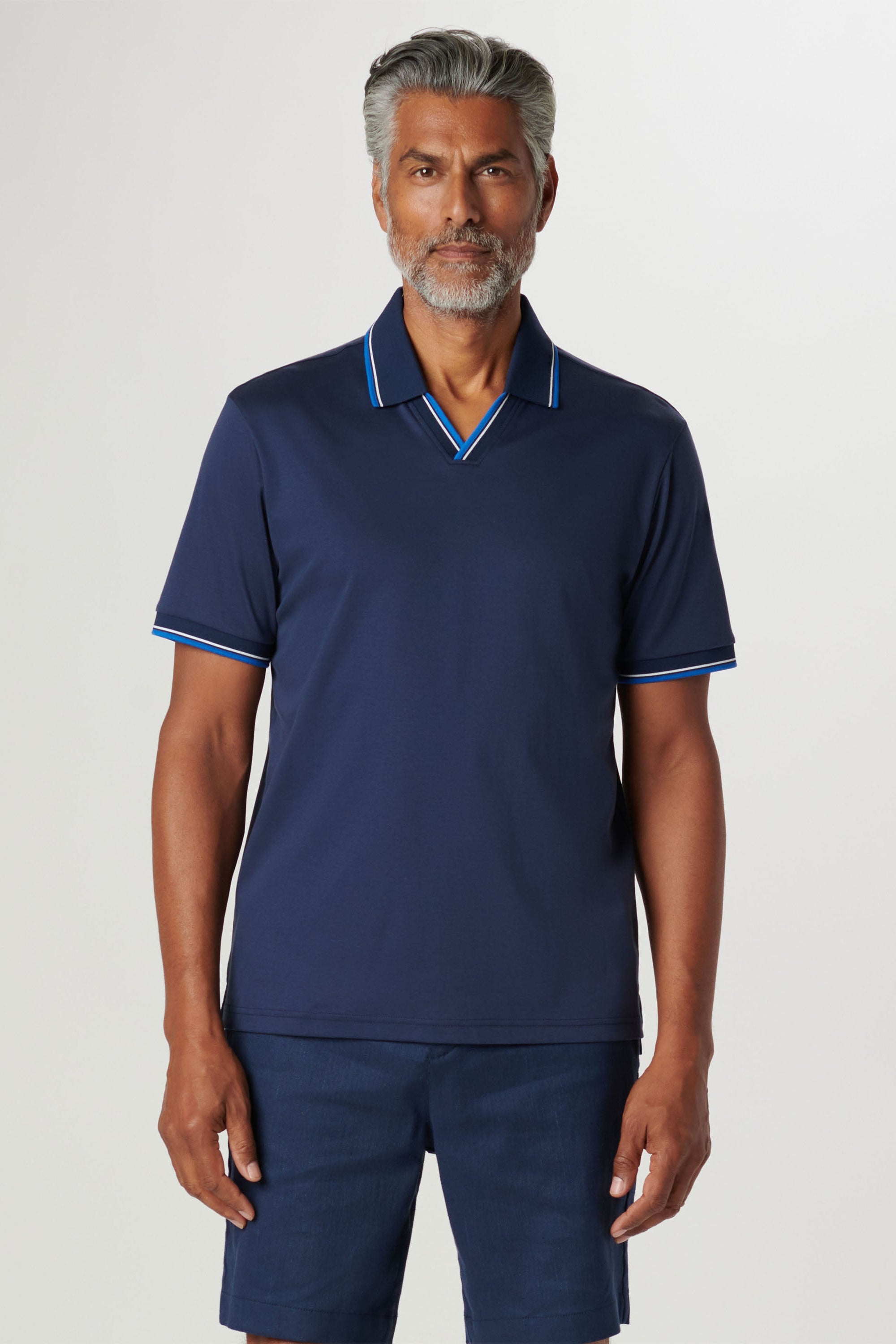 SHORT SLEEVE JOHNNY COLLAR POLO - Polos - Novaman