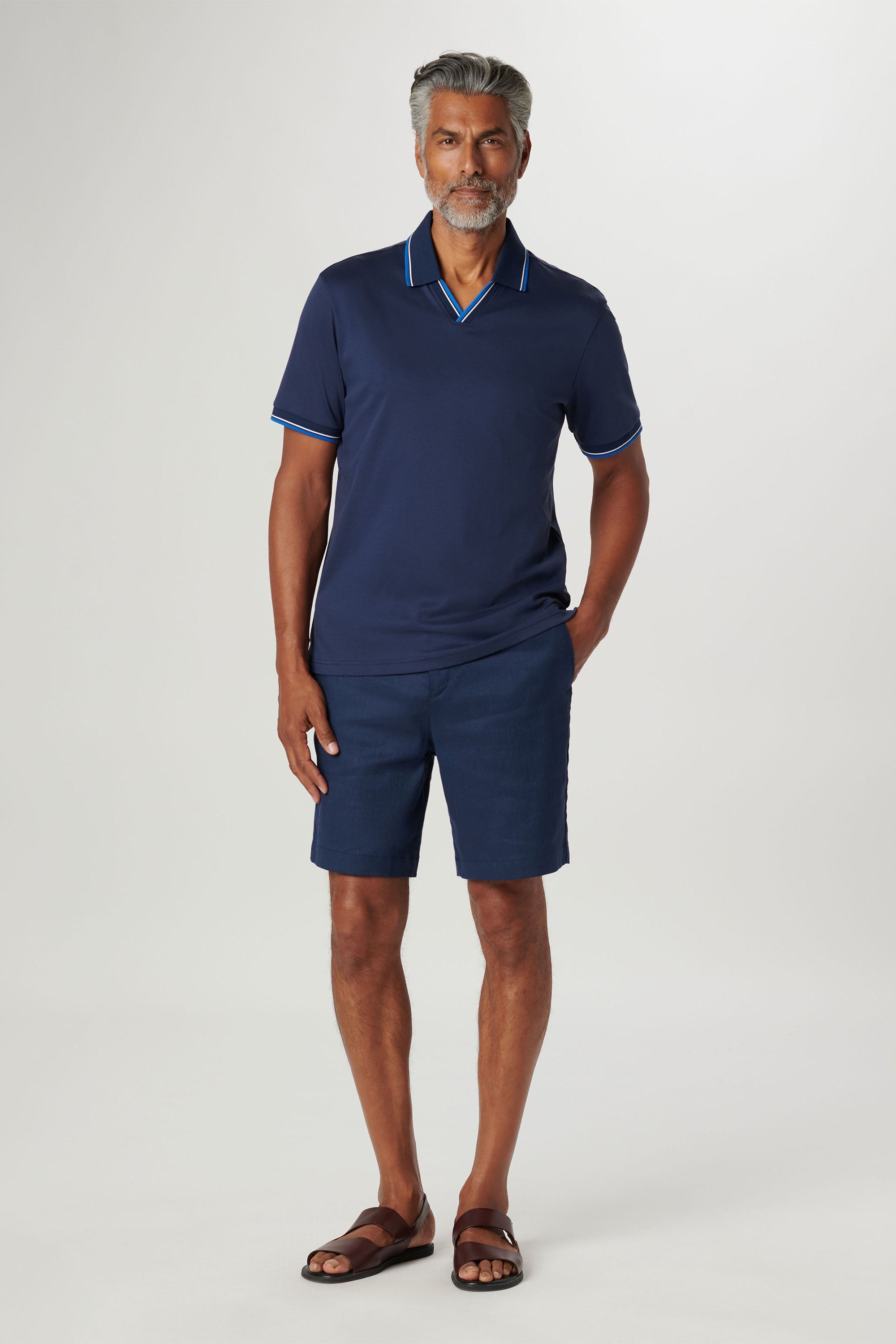 SHORT SLEEVE JOHNNY COLLAR POLO - Polos - Novaman