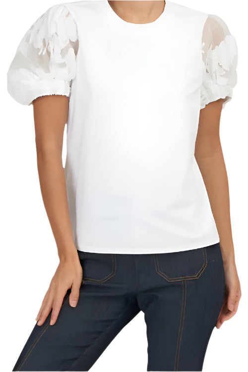 PAPER FLORAL ORGANZA YASHI TOP-sassanova