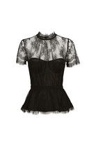 KEHLANI LACE S/S BUSTIER TOP - Blouses - Sassanova