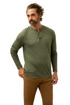 CLOUD LONG SLEEVE HENLEY - Long Sleeved Tees - Novaman