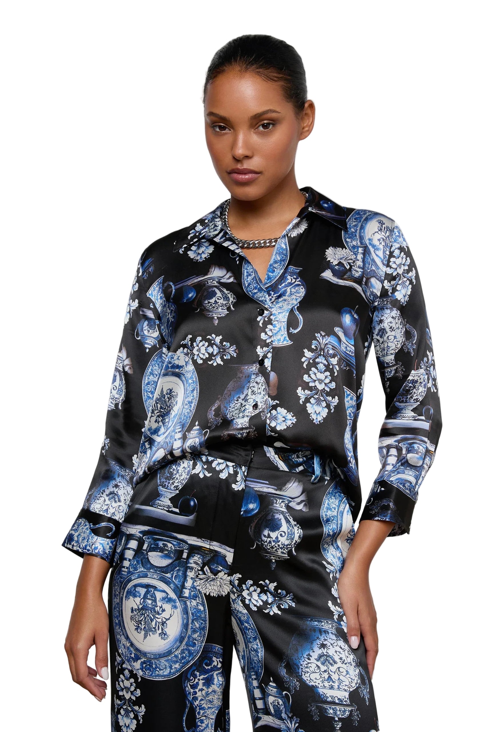 DANI 3/4 SLV BLOUSE (40126PXO) - Blouses - Sassanova