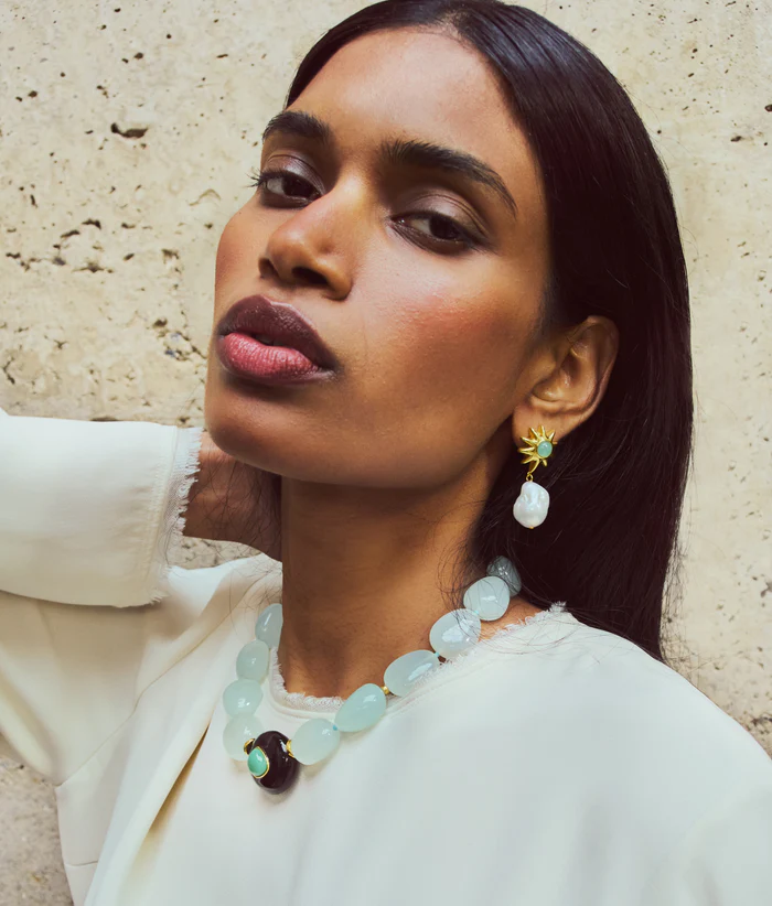 HELIOS DROP EARRINGS- MULTI - Earrings - Sassanova