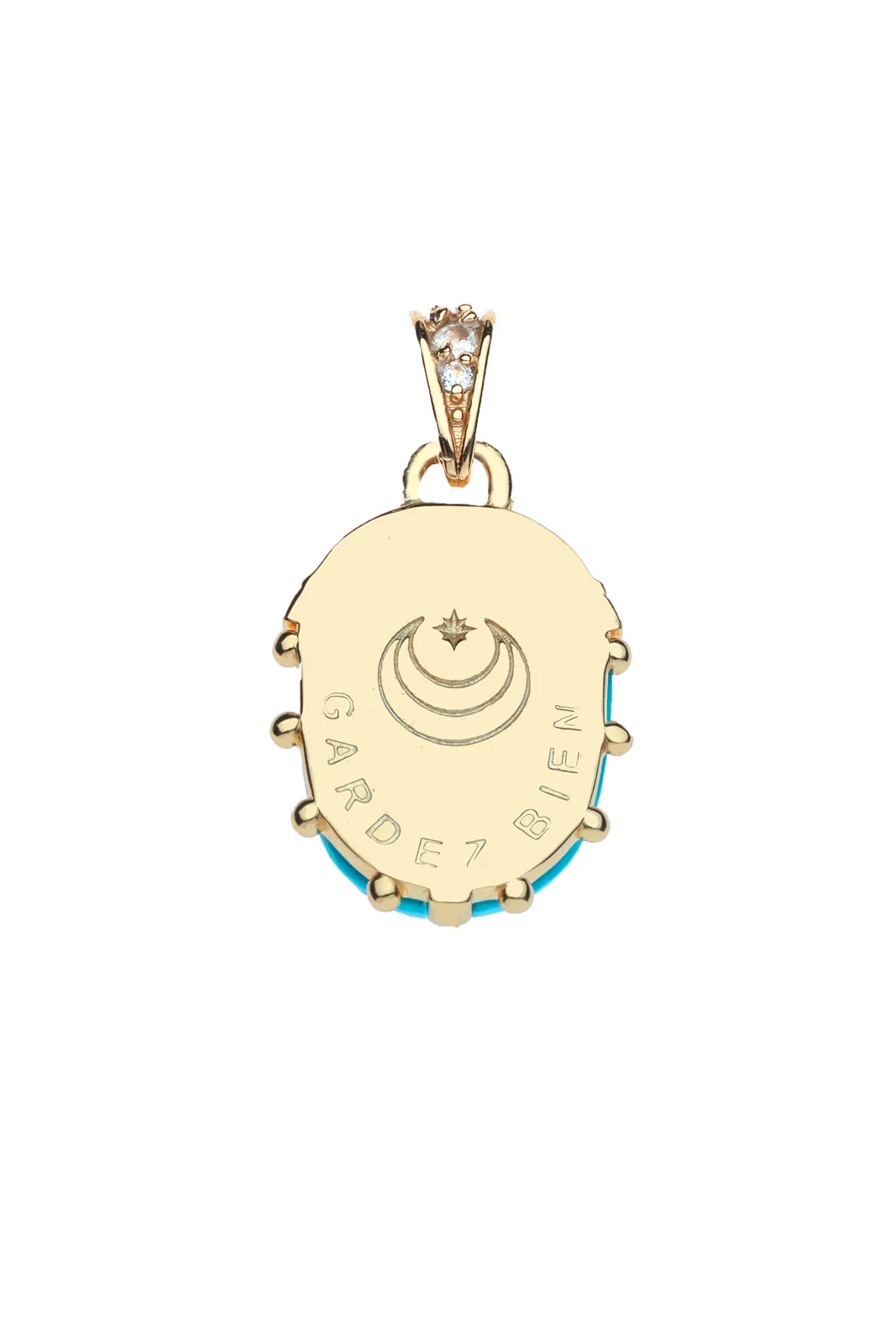 PROTECT GUARDIAN TURQUOISE SCARAB PENDANT- CLASSIC ROLO CHAIN - Necklaces - Sassanova