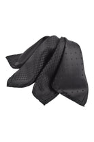 ITALIAN SILK WOVEN POCKET SQUARE BLACK - Ties & Pocket Squares - Novaman