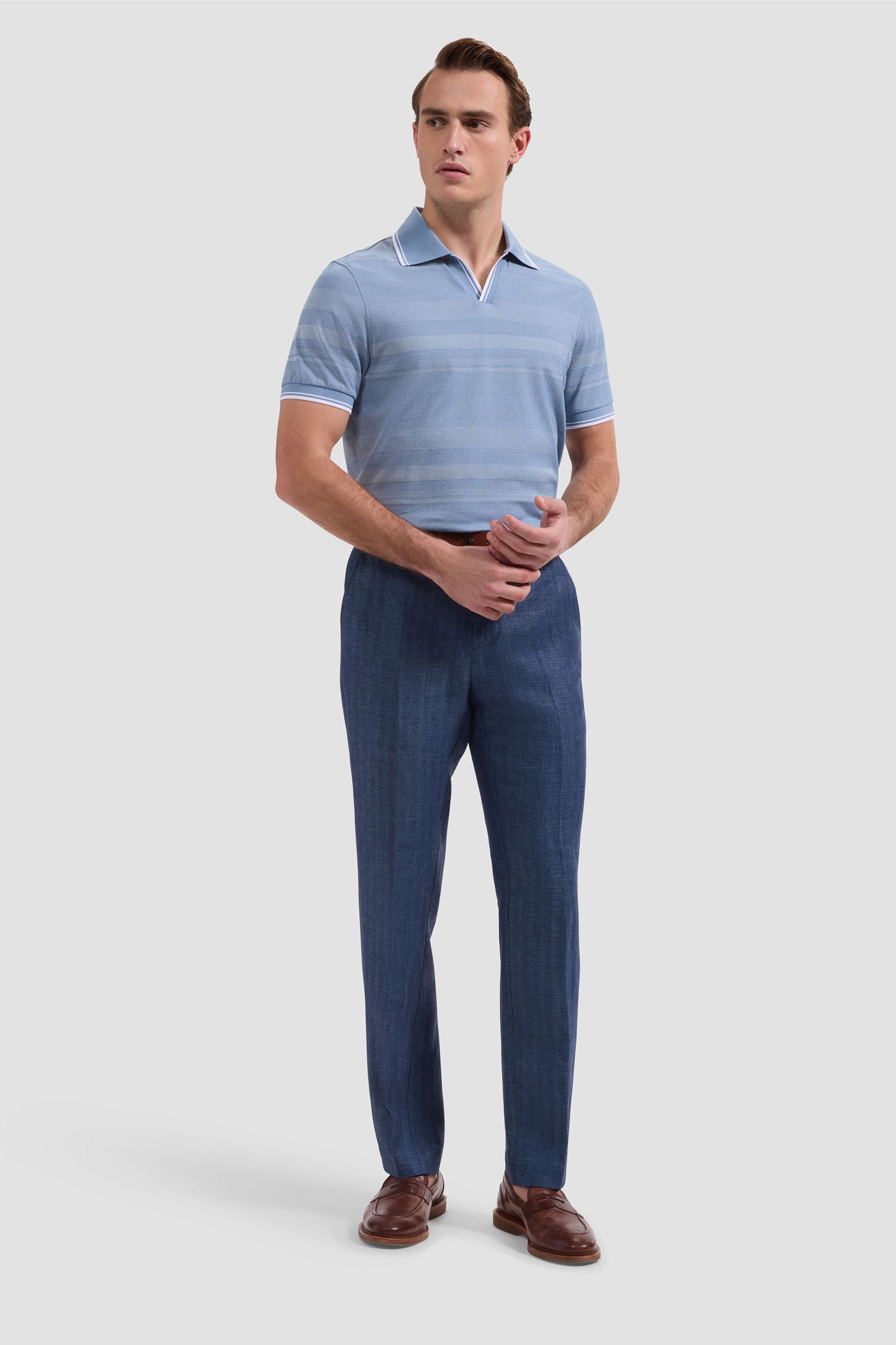 SHORT SLEEVE JOHNNY COLLAR POLO - Polos - Novaman