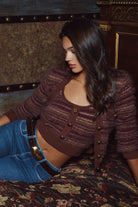 MILOU DOMED CROC EMB BELT BURGUNDY-sassanova