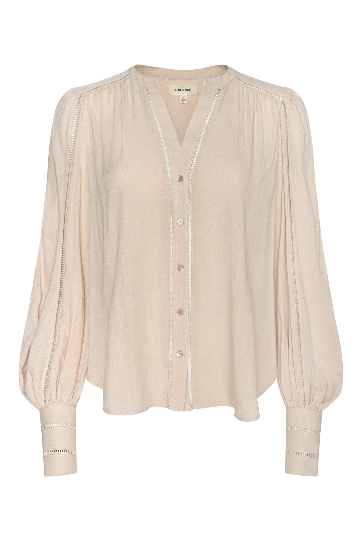 KIERA LADDER TRIM BLOUSE - Blouses - Sassanova