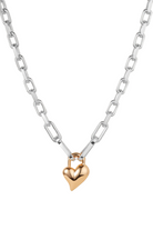 PADLOCK HEART PENDANT NECKLACE - Necklaces - Sassanova