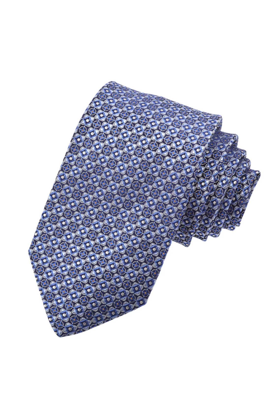 WOVEN JACQUARD CLOVER PINDOT BLUE OS - Ties - Novaman