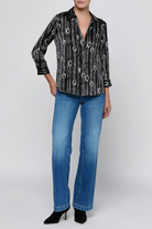 DANI 3/4 SLEEVE BLOUSE BLACK CHAIN Sassanova