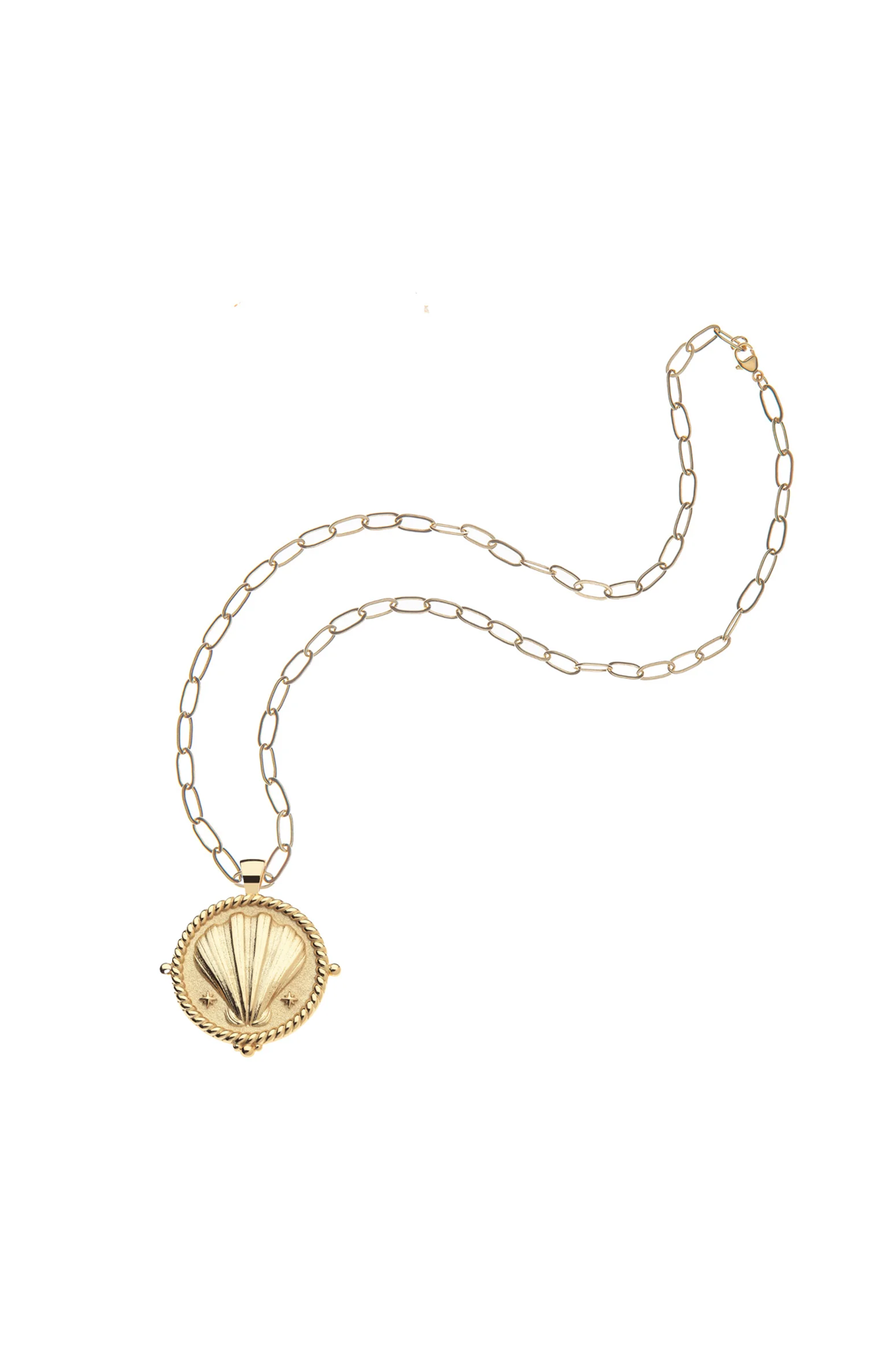 STRONG CLAMSHELL ORIGINAL NECKLACE- DRAWN LINK CHAIN - Necklaces - Sassanova