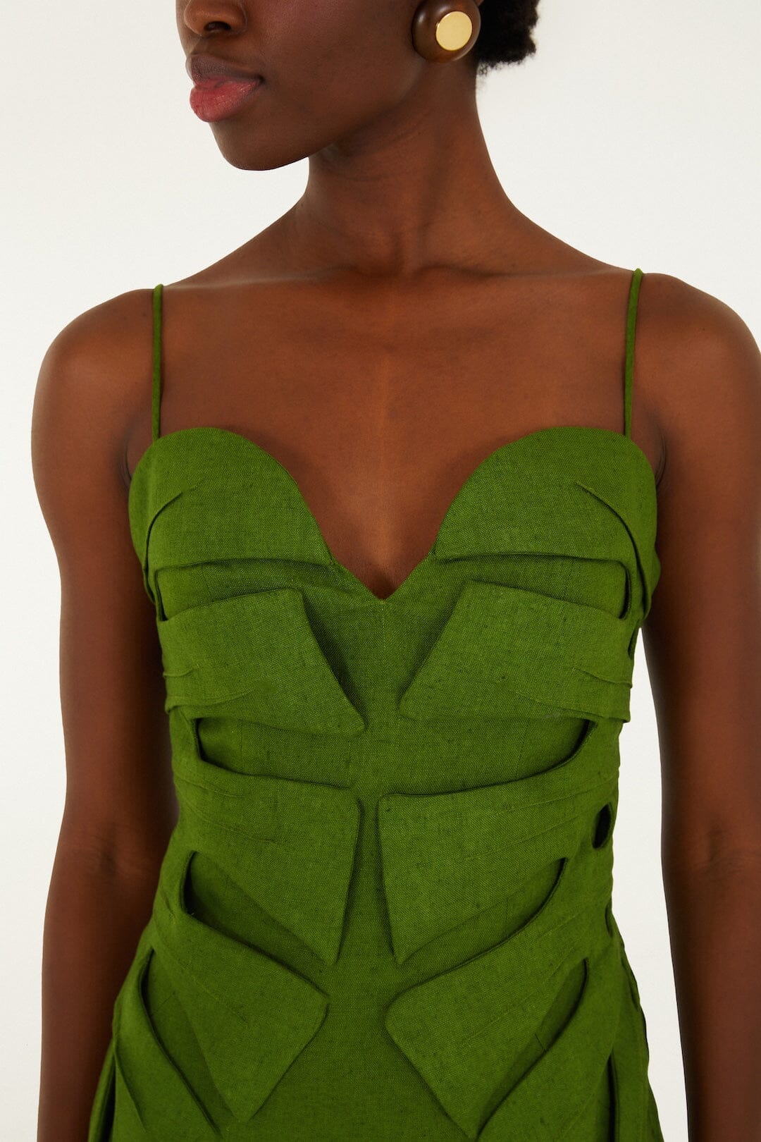 MONSTERA LEAF SLEEVELESS MAXI DRESS - Dresses - Sassanova