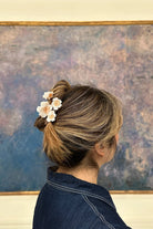 HAND PAINTED SNOW CHERRY BLOSSOM HAIR CLIP - sassanova