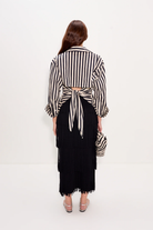LOCH STRIPED POPLIN BUTTON UP - Blouses - Sassanova