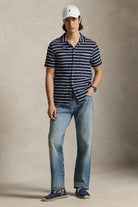 SHORT SLEEVE BAR STRIPE CAMP SHIRT - Short Sleeve Shirts - Novaman