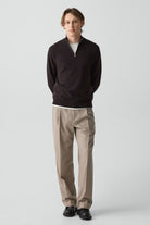 HILLES 1/4 ZIP CASHMERE SWEATER-novaman