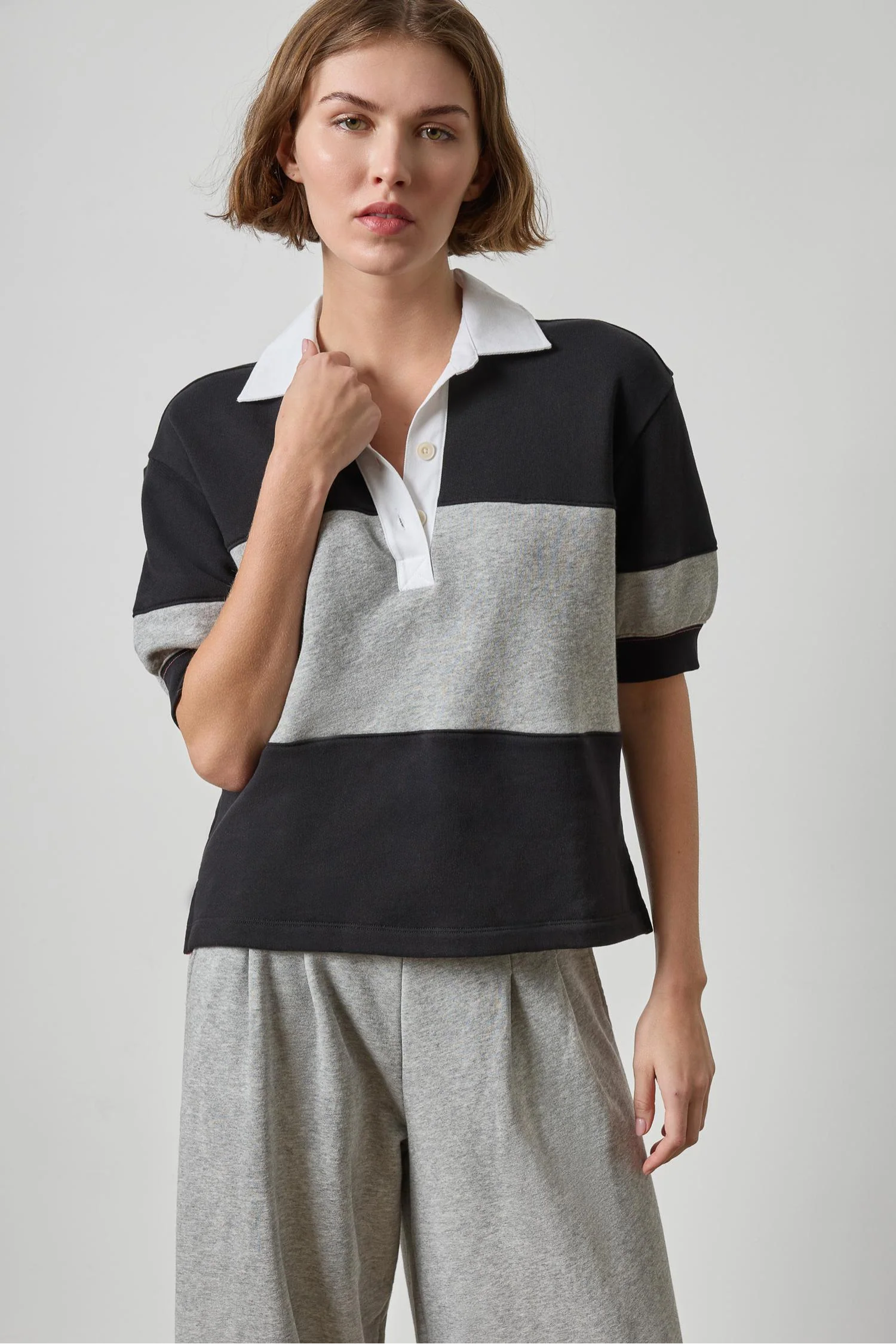OVERSIZED ELBOW SLEEVE RUGBY TOP Sassanova