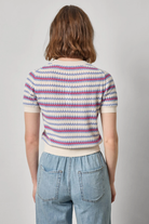 NOVELTY STRIPE CREWNECK SWEATER - Sweaters - Sassanova
