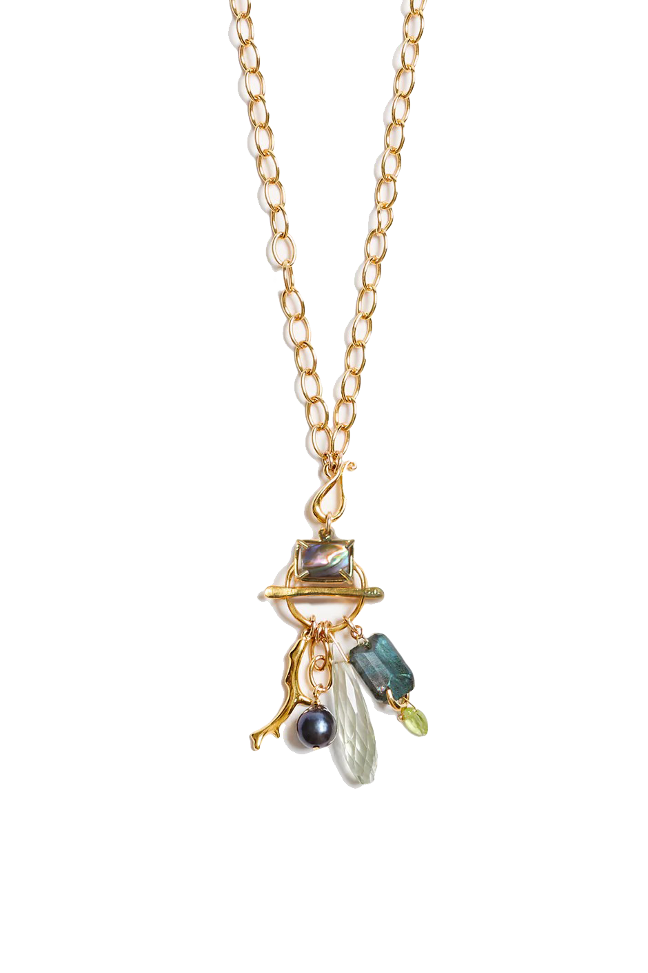 BRANCH TOGGLE NECKLACE- MULTI - Necklaces - Sassanova