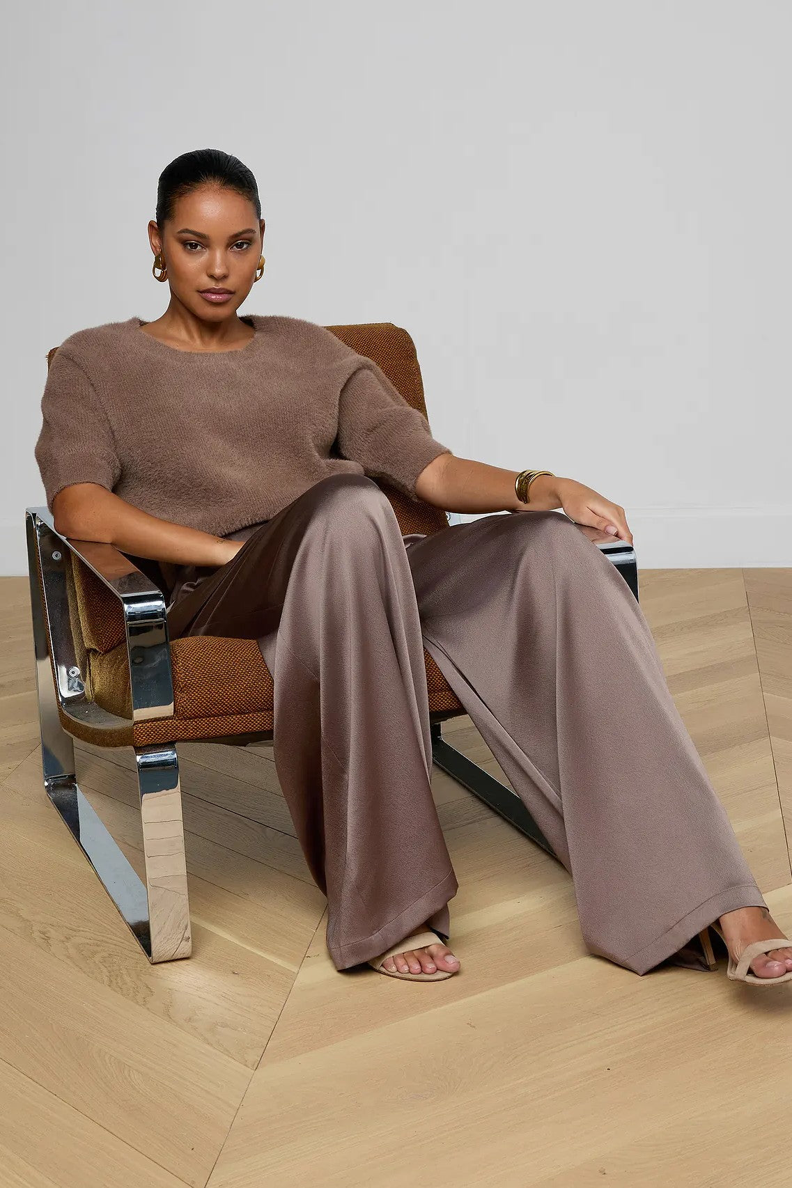 GUINEVERE SHORT SLEEVE CROP CREW - Sweaters - Sassanova