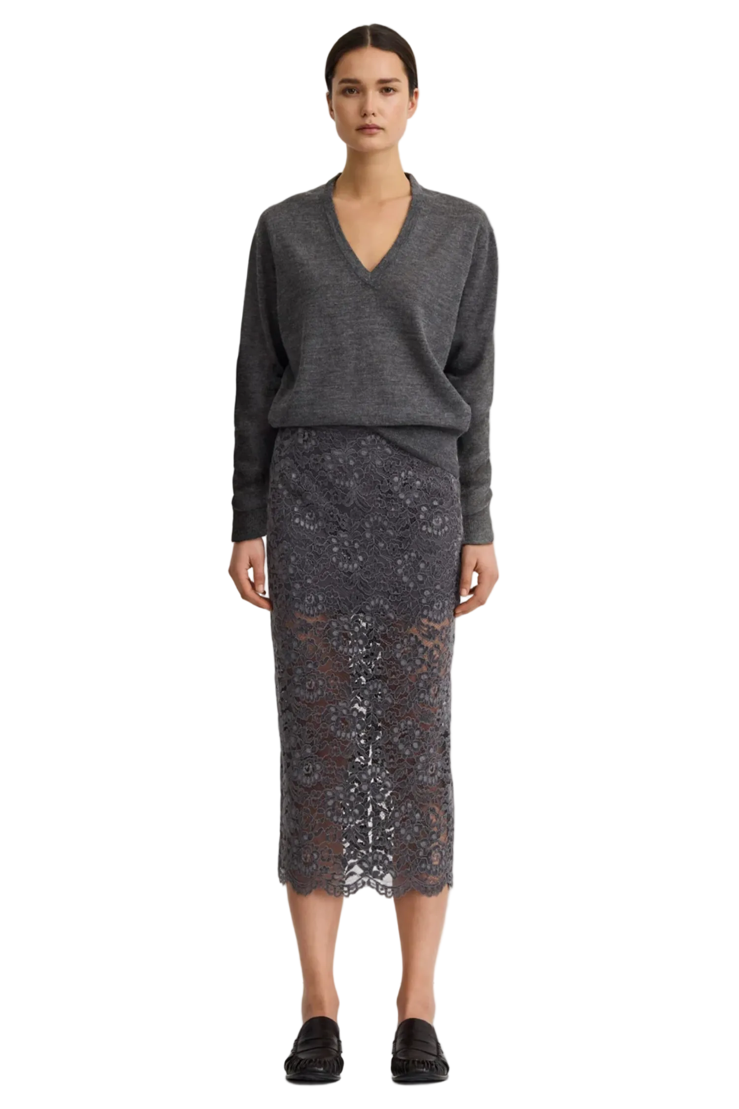 LACE PENCIL SKIRT Sassanova