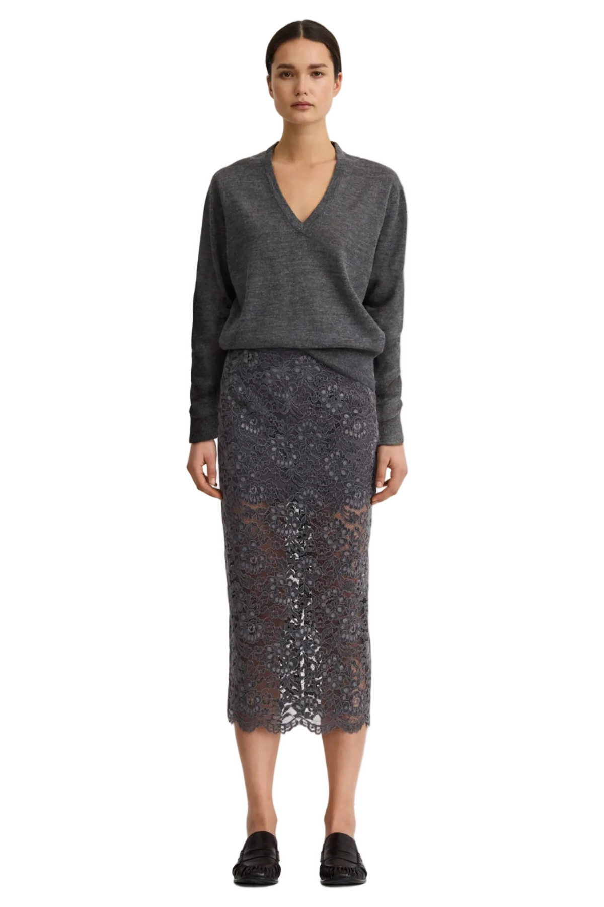 LACE PENCIL SKIRT Sassanova