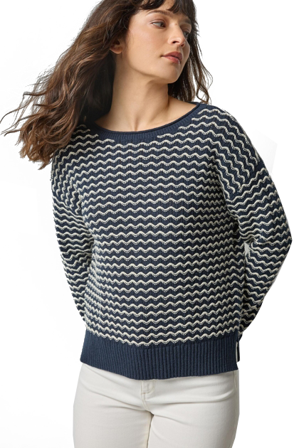 LS ZIG ZAG SWEATER (PA3217) - Sassanova