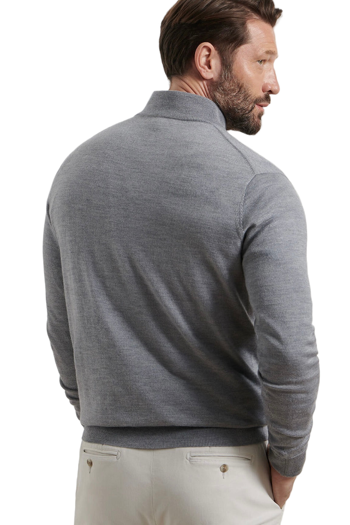 AUTUMN CREST SUEDE TRIM 1/4 ZIP - Sweaters - Novaman