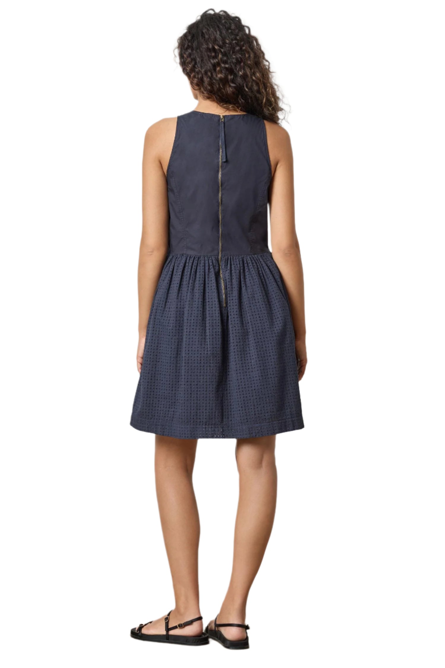 EYELET HIGH NECK MINI DRESS (PA2917)
sassanova