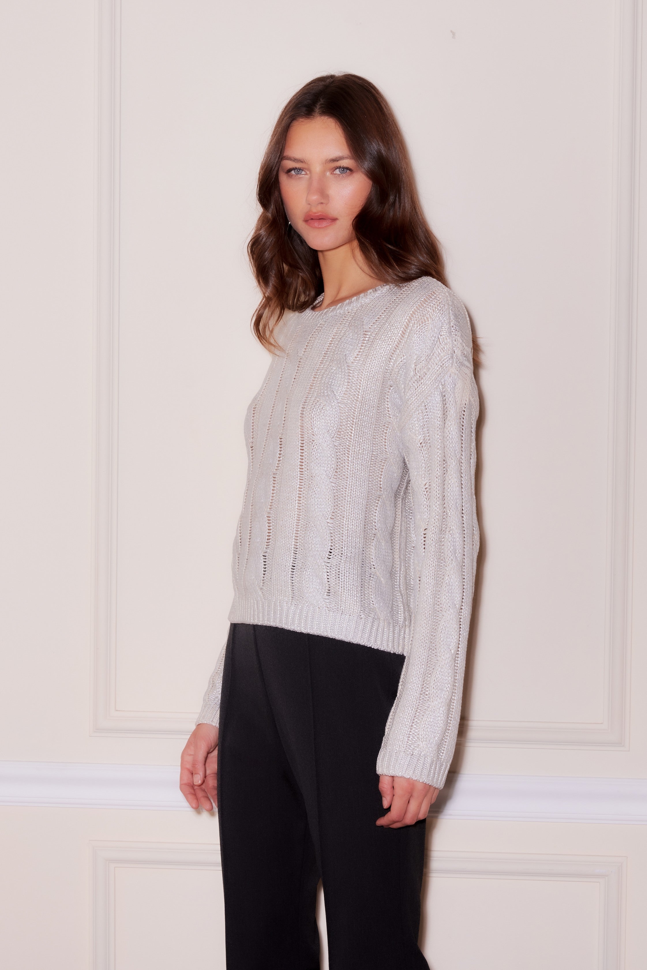 LEVIE METALLIC SWEATER - Sassanova