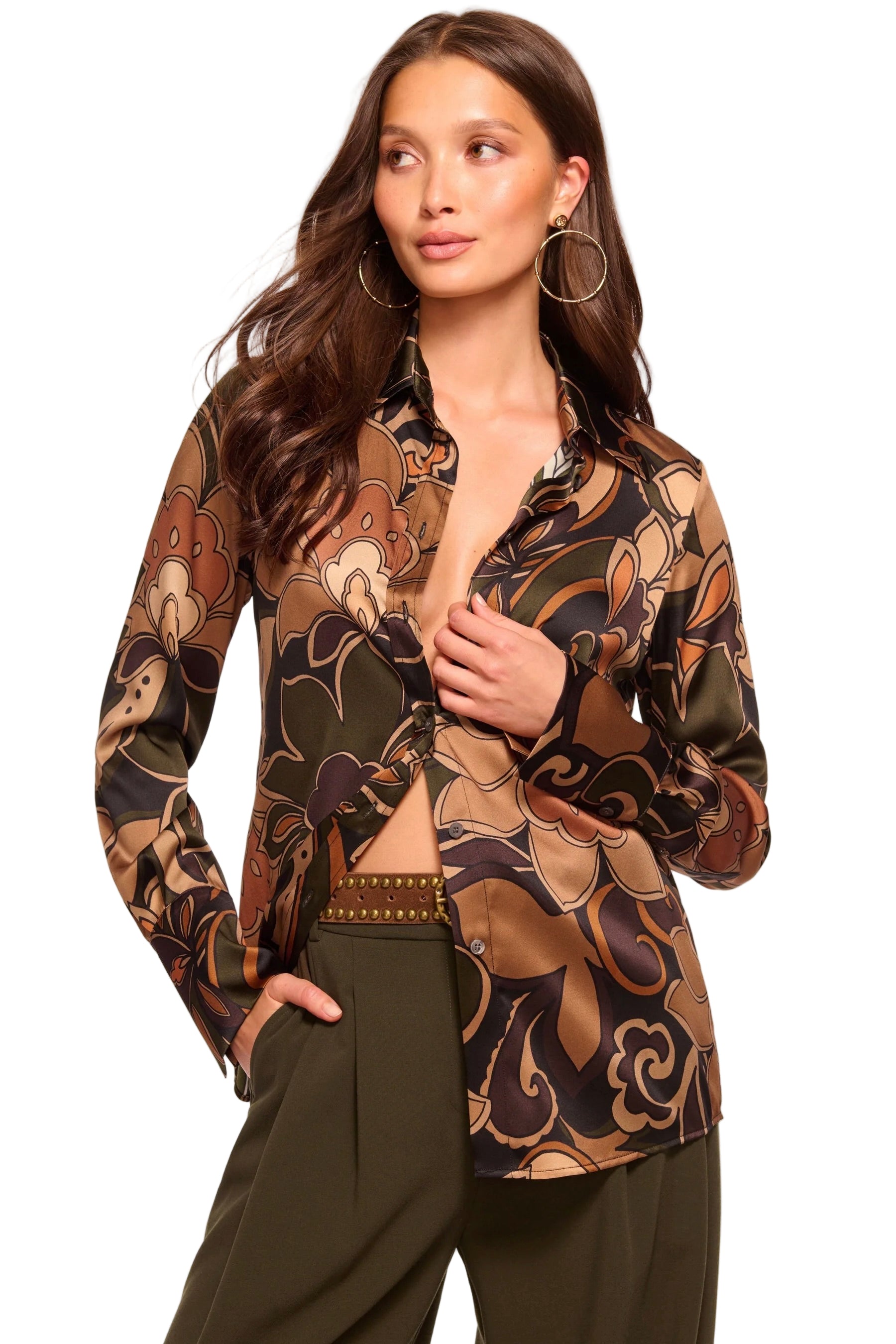 RETRO PRINTED VICTORIA BLOUSE - Blouses - Sassanova