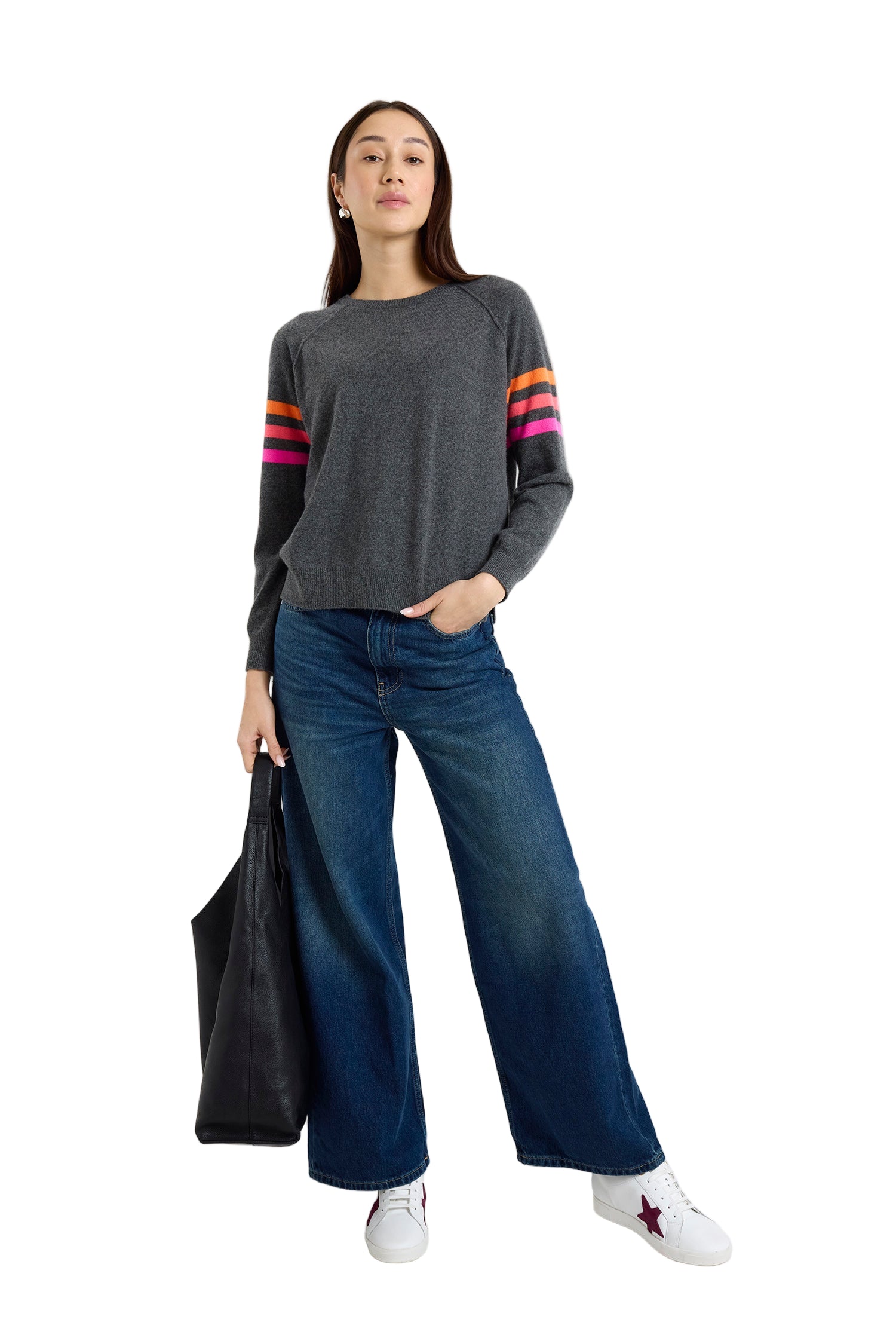 ANNIE STRIPE CREW - Sweaters -Sassanova