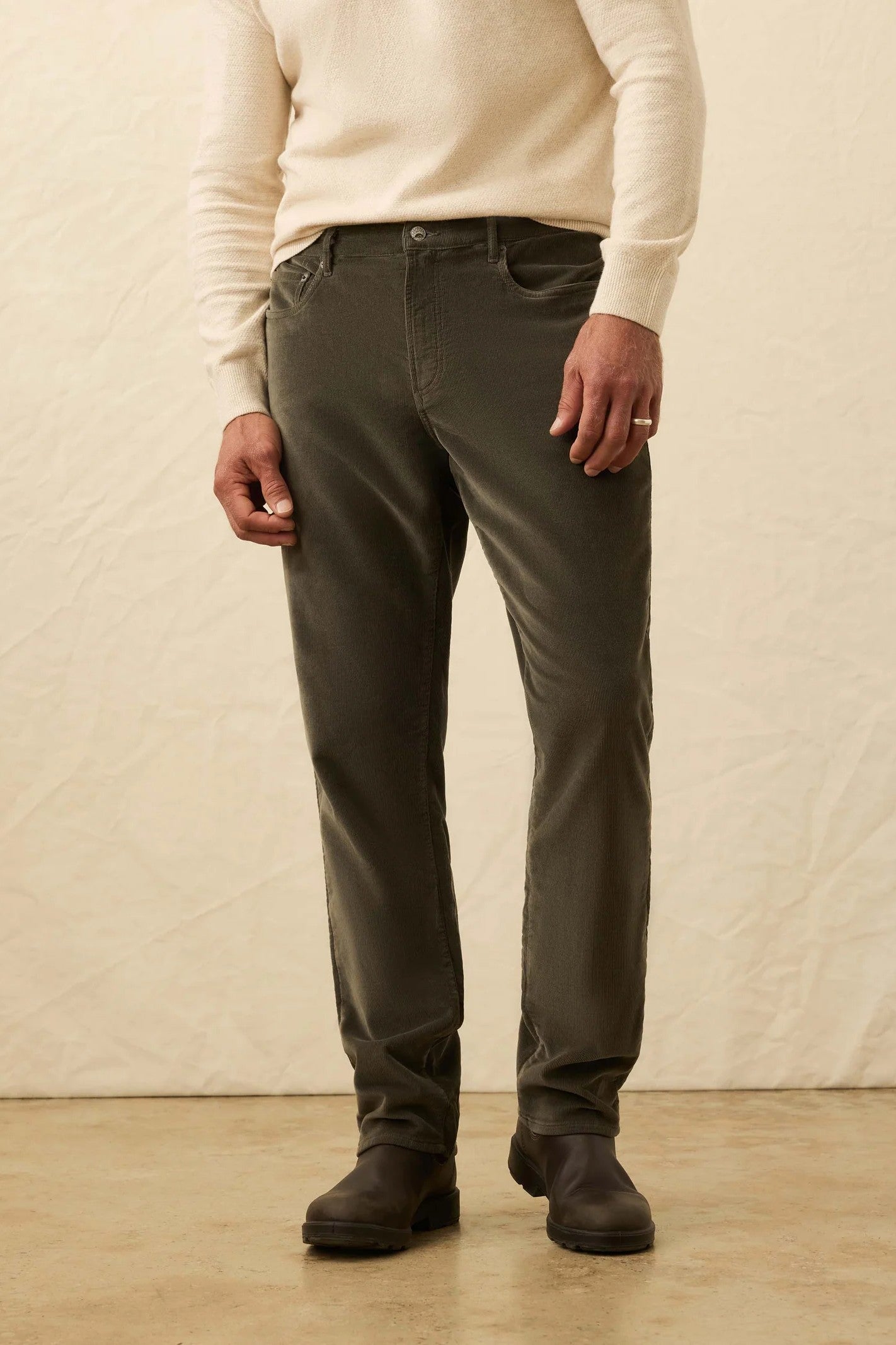 STRETCH TERRY CORDUROY 5 POCKET PANT-novaman