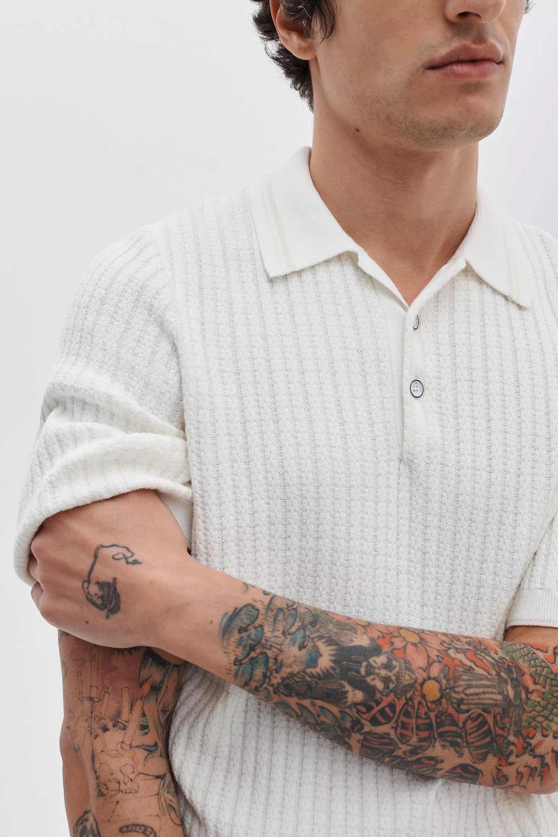 HARVEY RIBBED POLO - Polos - Novaman