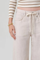 BRYNN DRAWSTRING LINEN TROUSER - Pants - Sassanova