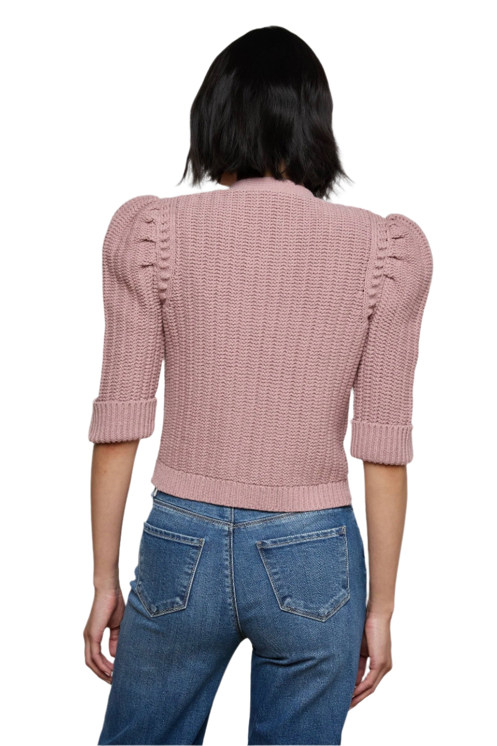 DELILAH CROP TEXTURED CARDI
sassanova