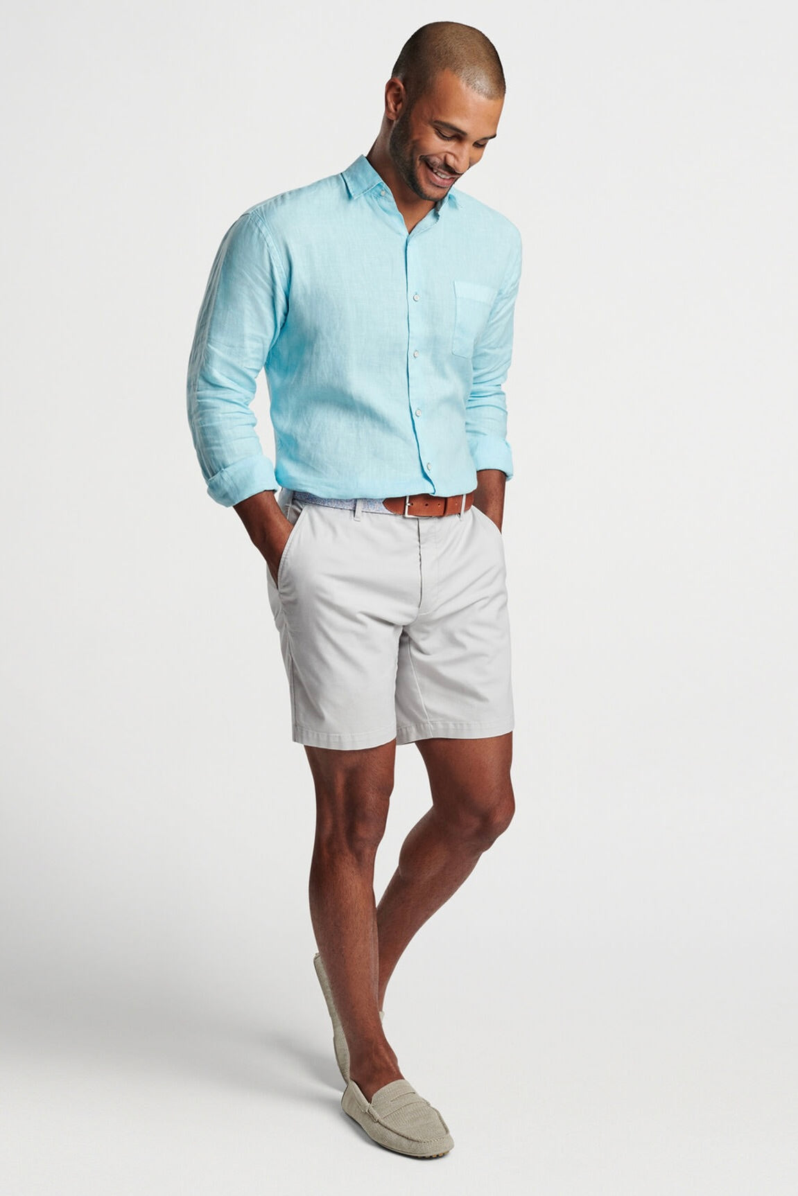 COASTAL DYED LINEN SPORT SHIRT