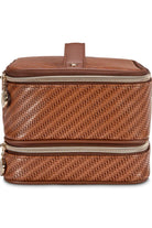 ROSEWOOD COGNAC JENNY TRAIN CASE - sassanova