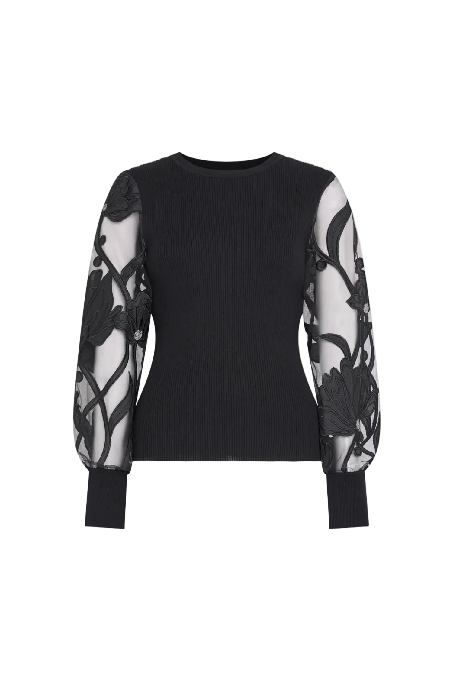 ETTA COMBO SLEEVE KNIT PULLOVER Sassanova