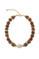 KAVOS COLLAR- BROWN - Necklaces - Sassanova