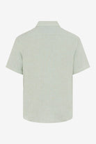 SHORT SLEEVE LINEN HOUNDSTOOTH SPORT SHIRT - Short Sleeved Shirts - Novaman