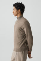 HILLES 1/4 ZIP CASHMERE SWEATER-novaman